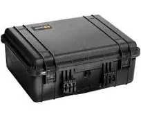 Pelican 1550 Case by ColorCase - Silver - Medium Size Waterproof Case with Pick & Pluck Foam Set & Convoluted Lid Foam - Black Handles & Latches