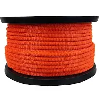 3/8 inch Neon Orange Dacron Polyester Rope