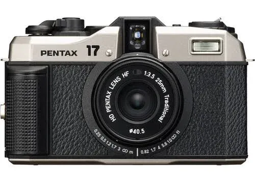 Pentax 17 Dark Silver 35mm Film Camera - Two Free Films!