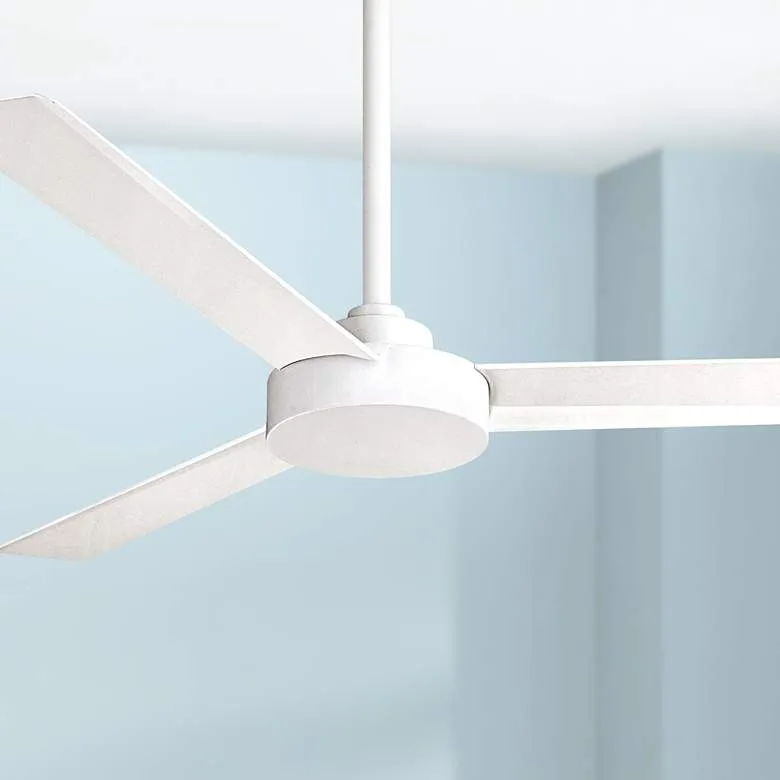 52" Minka Aire Roto Flat White 3-Blade Ceiling Fan with Wall Control