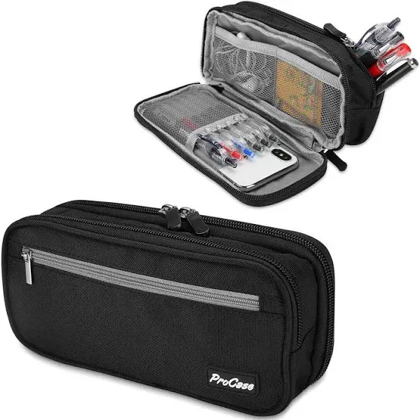 ProCase 2 Layer Big Capacity Pencil Bag