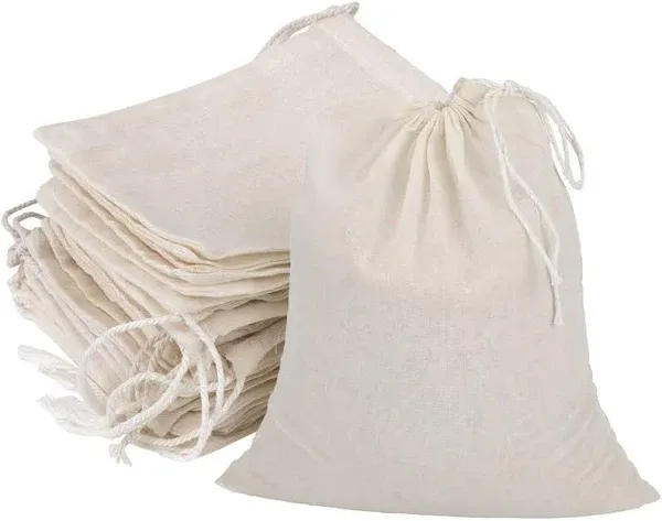 Giyomi 20 Pcs Muslin Drawstring Bags