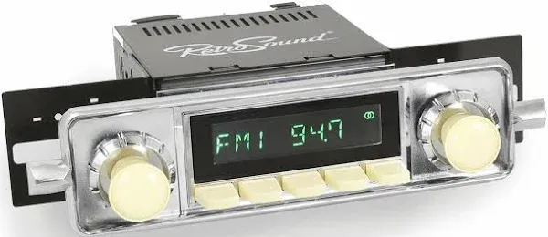 Retro Manufacturing HI-304-68-78 Hermosa Direct-Fit Radio for Classic Vehicle (Face & Ivory Buttons and Faceplate)