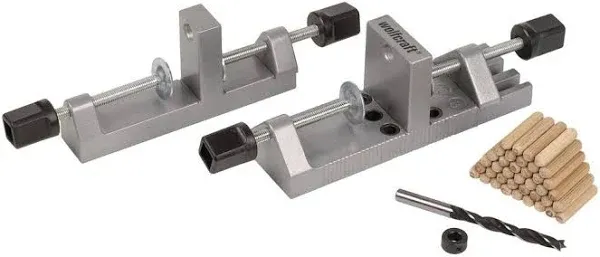 Wolfcraft 3751 Cast Aluminum Dowel Pro Doweling Jig for Drill Bits and Dowels