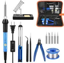 Soldering Iron Kit Electronics, 60W Soldering Welding Iron Tools with ON-Off Swi