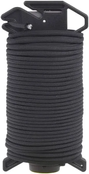 Atwood Rope MFG Ready Rope™ 550 Paracord 100 Feet 7-String Core Nylon Parachute Cord Outside Survival Gear Made in USA | Lanyards, Bracelets, Handle Wraps, Keychain (Black)