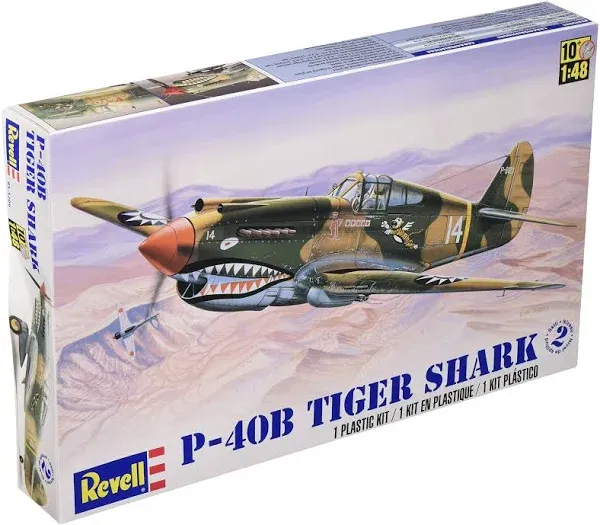 MONOGRAM 1:48 SCALE PLASTIC AIROPLANE MODEL TIGER SHARK P-40B 1985 NEW SEALED