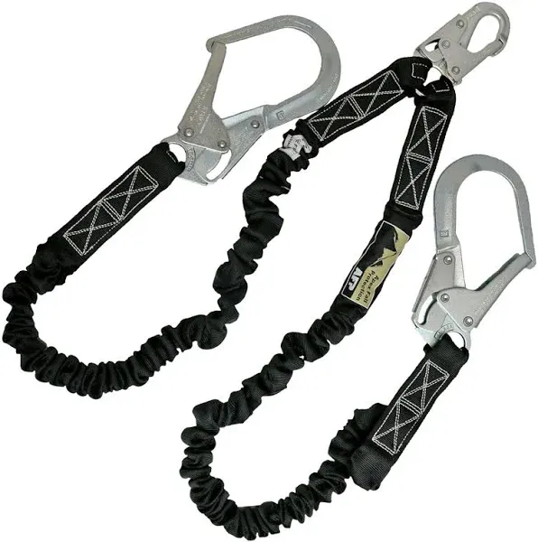 AFP 6FT Double Leg Internal Shock Absorbing Safety Fall Protection Lanyard with