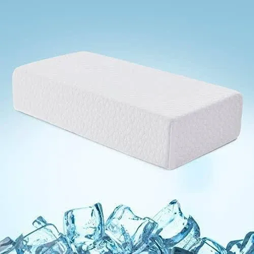 HARBOREST Ice Cube Cooling Pillow for Side Sleepers Memory Foam Side Sleeper Pillow Support Head & Neck for Pain Relief,12x24x5