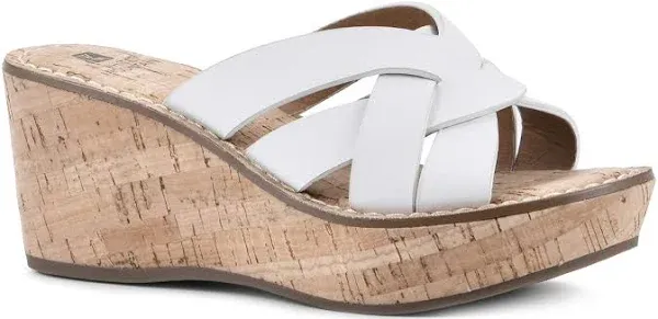 White Mountain Women's Samwell Platform Wedge Sandal