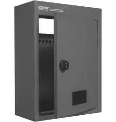 VEVOR Through The Wall Drop Box, Heavy Duty Steel Through the Wall Mailbox with 2.8-7.9&quot; 13&quot; Combination Lock, 12.5x6.3x16.9&quot; Mail Drop Box, Dark Gray