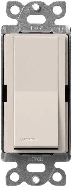 Lutron Claro On/Off Switch, 15-Amp, Single-Pole, SC-1PS-TP, Taupe