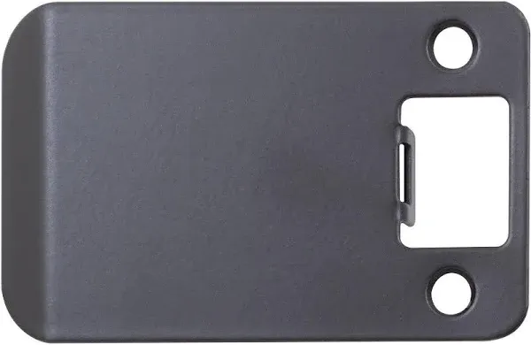 Round Corner Extended Lip Strike Plate, 2-1/4" x 3", (3-1/2" Overall Length), Matte Black by Stone Harbor Hardware