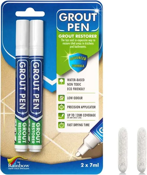 Grout Pen Light Grey Tile Paint Marker: Waterproof Tile Grout Colorant and Seal