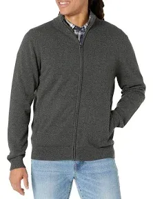 Amazon Essentials Men's Full-Zip Cotton Sweater