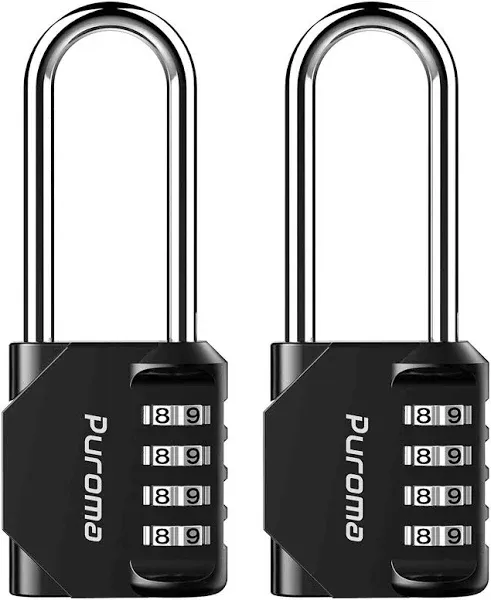 2 Pack Combination Lock 4 Digit Locker Lock Outdoor Waterproof Padlock for Sc...