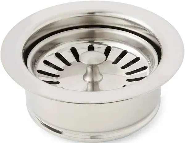 &#034;Signature Hardware 3-1/2&#034; Garbage Disposal Flange - Stainless Steel, Fits Sinks