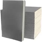 A5 Notebooks - Dotted Softcover Books with 92 pages, 8.2&#034; x 5.5&#034; (Gray, 30 Pack)