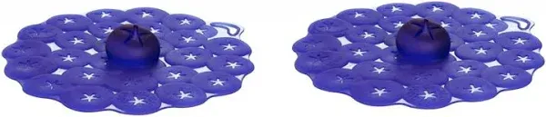 Charles Viancin Silicone Drink Covers 4 inch Fruit Blueberry Set of 2 Pieces