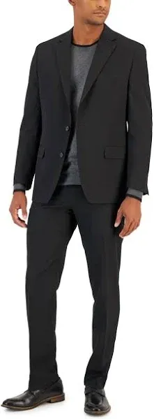 Van Heusen Men's Stretch Performance Two Button Suit - Two Piece Business Suit Jacket and Pants