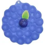 Charles Viancin Silicone Blueberry Drink Airtight Lid/Cover Set of 2, Blue