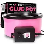 Pink Power Electric Hot Glue Pot for Crafts w/Adjustable Temp 225-400 F - 160...