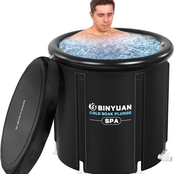 BINYUAN XL Ice Bath Tub for Athletes With Cover 99 Gal Cold Plunge Tub for Re...