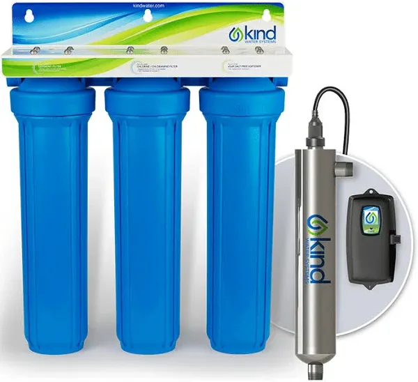 Kind Water Systems Whole House Salt-Free Water Softener and Filter Combo with UV