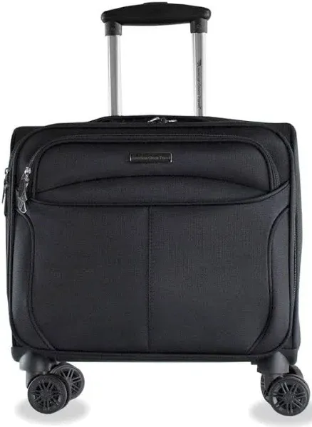 American Green Travel Jefferson 17 in. Black Carry On Spinner Laptop Briefcase