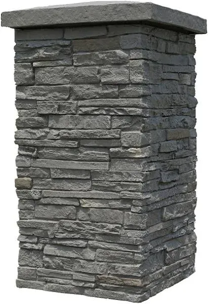 NextStone Slatestone Arizona Red 30 in. x 16 in. Faux Polyurethane Stone Column Wrap (4-Piece) 30 4PC-SLS-CW-AR