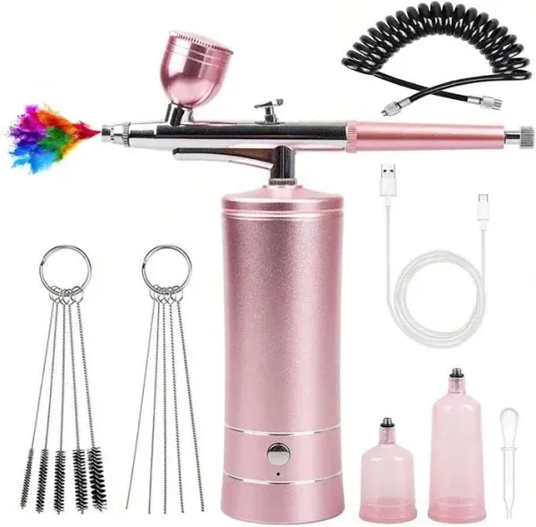 Aepto Airbrush for Nails Cordless Portable Airbrush Kit with Compressor 2 Levels 36 Psi High Pressure Rechargeable Air Brush Machine with 0.3mm