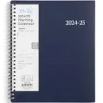 Blue Sky 2024-2025 Academic Year Weekly and Monthly Planner, 7" x 9", Wirebound, Collegiate Navy (148675-A25)