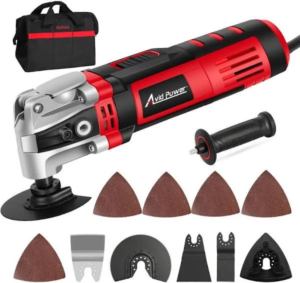 Avid Power Oscillating Tool, 3.5-Amp Oscillating Multi Tool with 4.5°Oscillation Angle, 6 Variable Speeds and 13pcs Saw Accessories