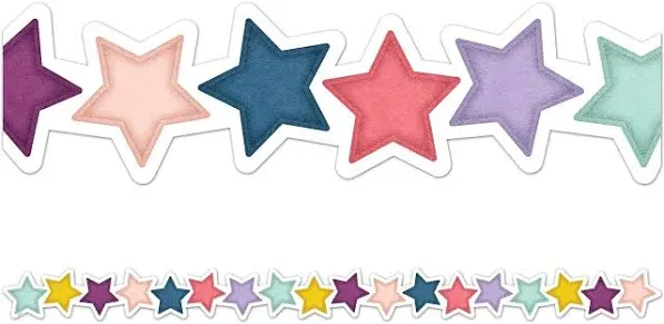 Teacher Created Resources Oh Happy Day Stars Die-Cut Border Trim