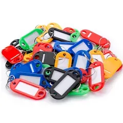 Assorted Multi Color Key Tags Removable Write-on Label (50-Pack)