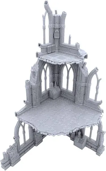 Gothic Sci-Fi Ruins Corners by Terrain4Print Compatible with Miniature Terrain