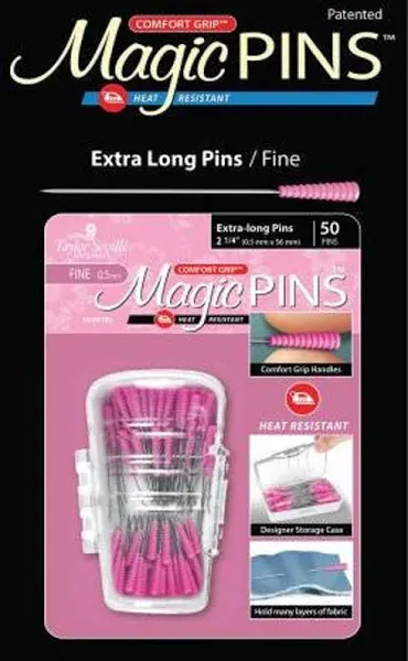 Taylor Seville Magic Pins Extra Long Fine 50ct