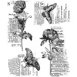 Tim Holtz Cling Stamps 7"X8.5"-Botanic Elements