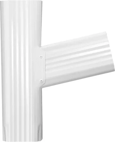 Gutter Downspout Y Connector 2X3 Left High Gloss White