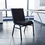 Flash Furniture Hercules Series Heavy Duty Black Dot Fabric Stack Chair