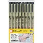 Sakura Pigma Micron 005 8 Color Set Water Based Pigment for Illustration