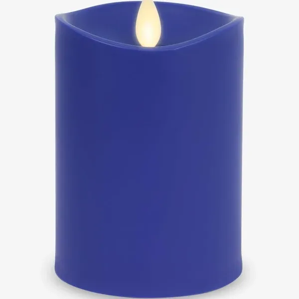 Luminara Vivid Ultramarine Outdoor Flameless Candle Pillar