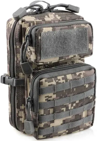 LIVANS Tactical Molle Utility Pouch, EDC Tool Pouch Tactical Phone Pouches Mini Waist Pouches Medical EDC IFAK Pack Mini Design of 3-Day Assault