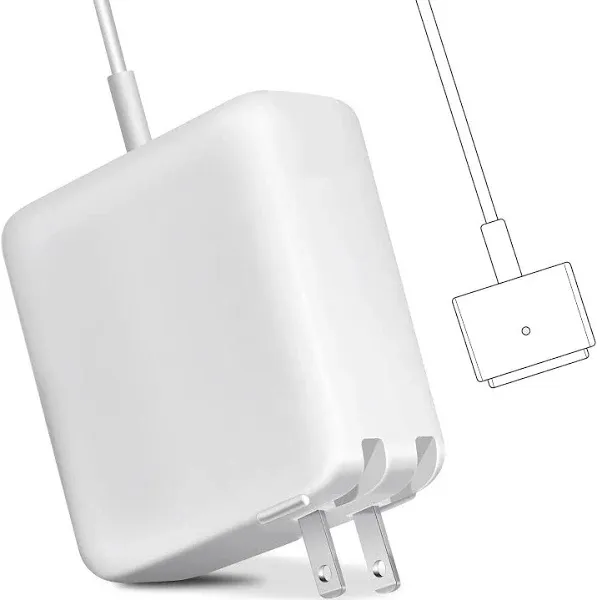 Mac Book Pro Charger, Replacement for Mac Book Pro/Mac Book Air 60W AC 2 T Connector Power Adapter,Compatible with Mac Book Pro/Mac Book Air 11 inch and 13 inch（Applicable to Late 2012-2017）