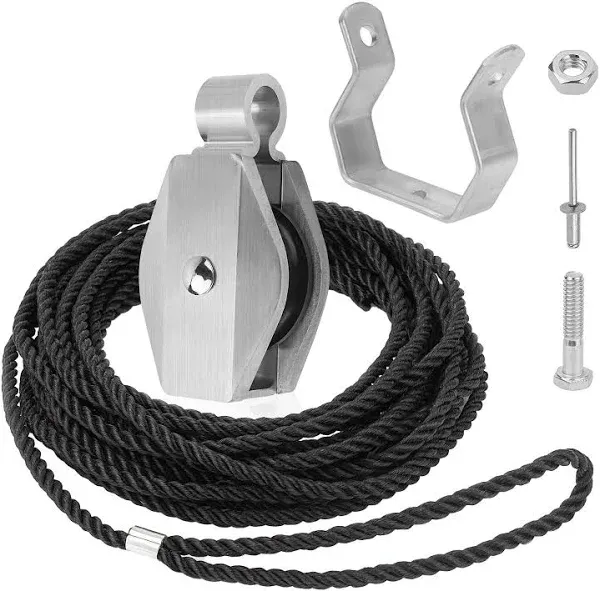 GRONGU Extension Ladder Rope &amp; Pulley Kit Replacement Part Compatible with We...