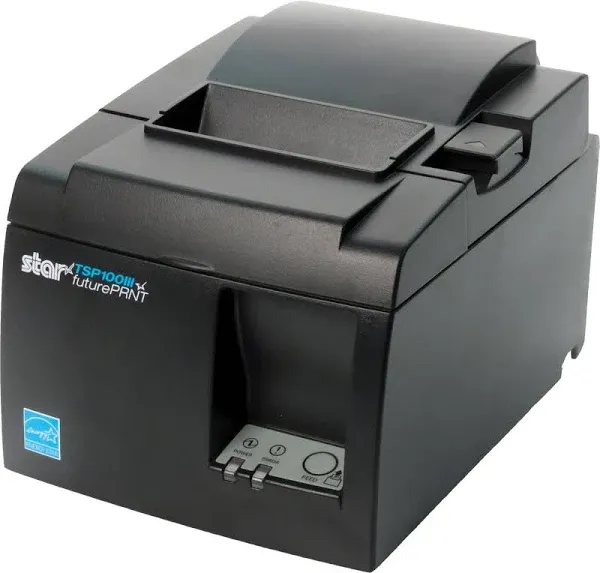 Star Micronics TSP143IIIU USB Thermal Receipt Printer with Device and Mfi USB Ports, Auto-cutter, and Internal Power Supply - White