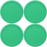 Replacement Lid for Pyrex 7.5" (7 Cup) Storage Plastic Cover Bowl 7402-PC Green (4-Pack)