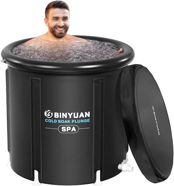 BINYUAN XL Large Ice Bath Tub for Athletes With Cover - 106 Gallons Cold Plunge