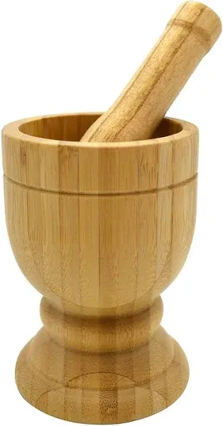 IMUSA Small Bamboo Mortar and Pestle