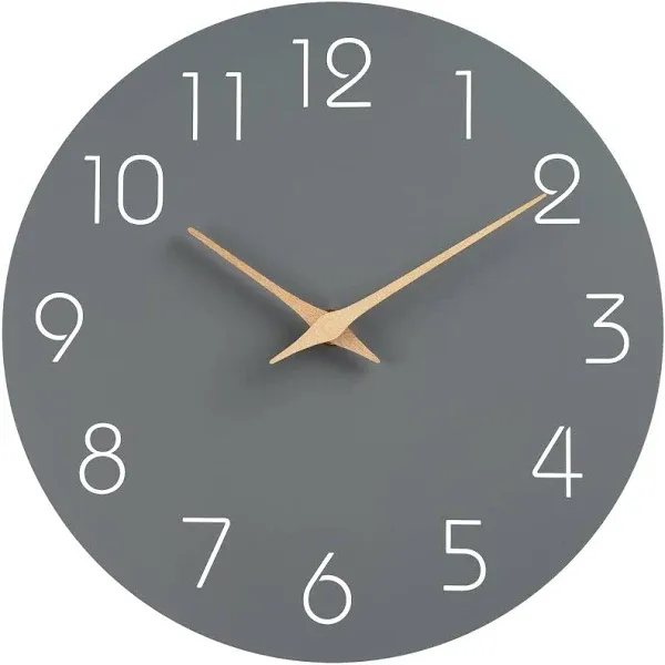 Silent Non-Ticking Wall Clock Decorative for Kitchen, Bedroom, Bathroom, Offi...